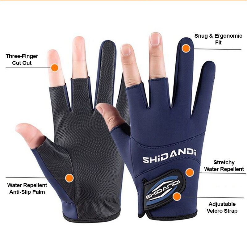Luvas de Pesca Masculinas com  - Fishing Boat Oar avaliação e preço