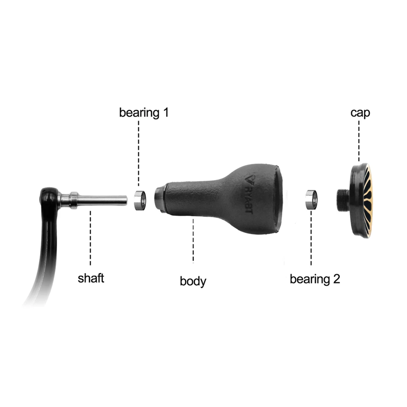 Manivela Preta TPE 27mm Compat - Shimano Reel Stradic avaliação e preço