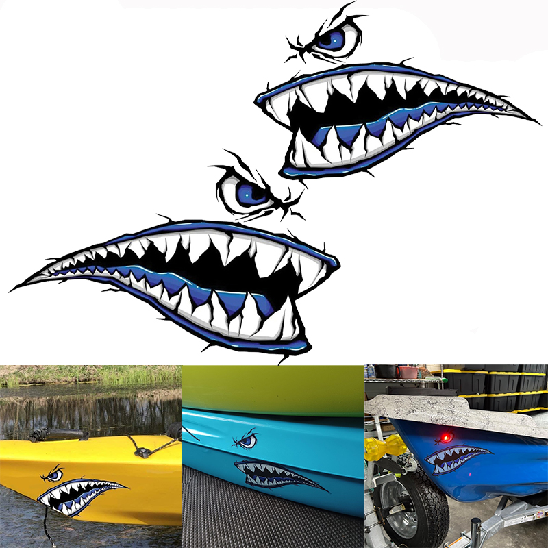 2 pçs dentes de tubarão boca b - Fishing Boat Trailer avaliação e preço